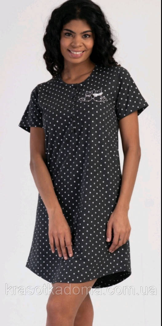 Туніка з планкою (гудзиками) розміром XL (50) Vienetta, нічна сорочка, домашня сукня,  сорочка для годування, сну, плаття для дому