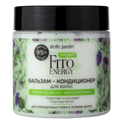 Vegan Fito Бальзам-кондиціонер Реп'яхова олія та Протеїни шовку Belle Jardin 450 мл, фото 1
