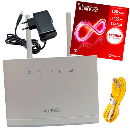 4G Інтернет комплект Vodafone Turbo (Роутер HiLink D311 + Антена 32 дБ), фото 3