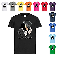 Чорна дитяча футболка З малюнком Майкл Джексон (14-1-7-6)