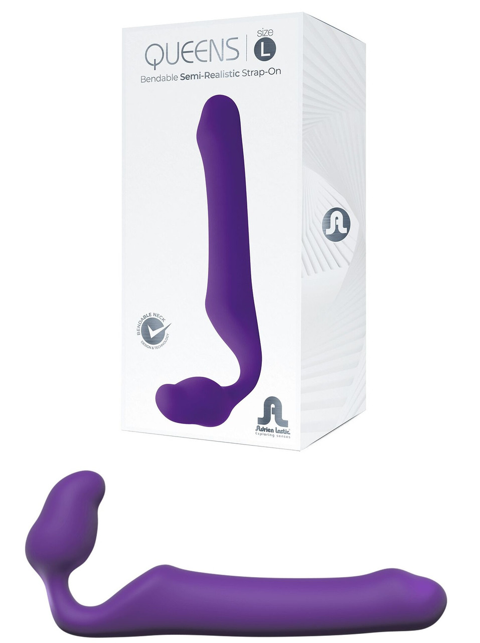 Безремінний страпон Adrien Lastic Queens L, регульований вигин, діаметр 3,8 см 777Store.com.ua, фото 1