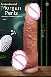 Реалістичний фалоімітатор 19см NightOfPassion (вібрація; обертання; нагрівання; рух; пульт управління), фото 2