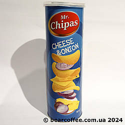 Mr. Chipas Cheese onion Чіпси з смаком сиру та цибулі 160 грам