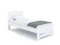 Односпальная деревянная кровать К'Лен София Эко из натурального бука 900 х 2000 Белый+лак