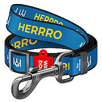 Повідець для собак нейлоновий WAUDOG Nylon малюнок "Парон", регульований, S, Ш 15 мм, Д 152-183 см