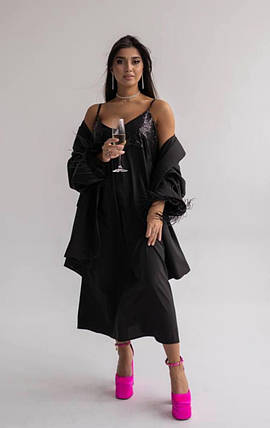 Дуже красиве плаття софт-шовк без рукавів міді розміри норми та батал, фото 1