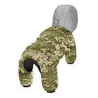 Комбінезон для собак WAUDOG Clothes, малюнок "Мілітарі", M35, В 59-62 см, С 37-40 см