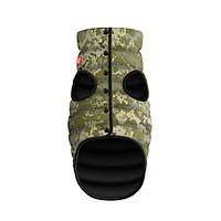 Курточка для собак WAUDOG Clothes, малюнок "Мілітарі", S40, В 52-55 см, С 36-39 см