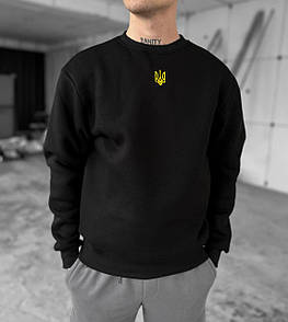 Кофта світшот чоловічий чорний весна-осінь патріотичний з гербом Gerb