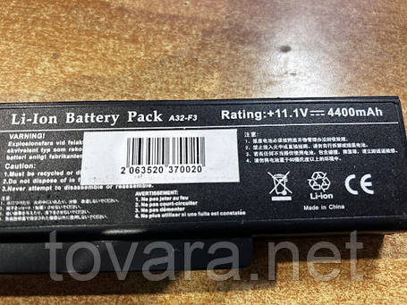 Акумулятор/ Батарея для ноутбука A32-F3 11.1 V 4400 mAh No 240201508, фото 2