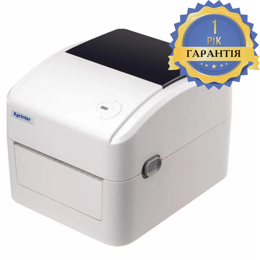 Принтер етикеток Xprinter XP-420B (під Нову пошту) USB+Bluetooth