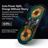 Швидка бездротова зарядка на 2 пристрої Baseus Digital LED Display 20W (чорний), фото 8