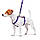 Шлея для собак анатомічна H-подібна WAUDOG Nylon з QR-паспортом, малюнок "Фіолетовий камо", пластиковий, фото 3