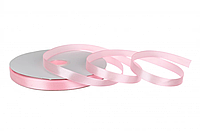 Лента атласная светло-розовая, рулон 91.4м*12 мм (#04)