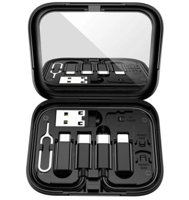 Кабель із комплектом адаптерів Hoco U114 набір 7в1 для заряджання для телефона з футляром і підставкою