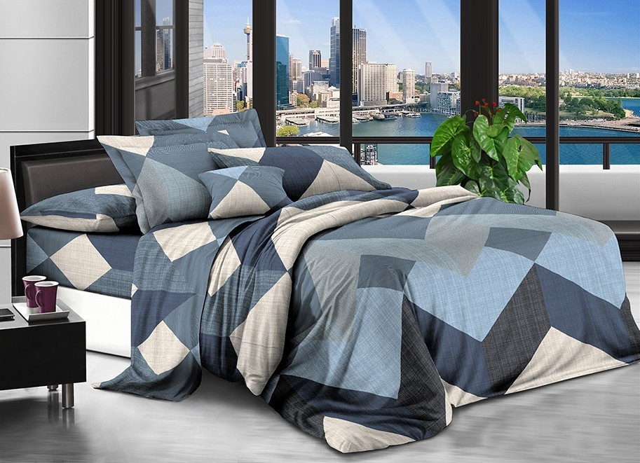 Набір постільної білизни Велюр № в529 Сімейний 220х240, на кнопках