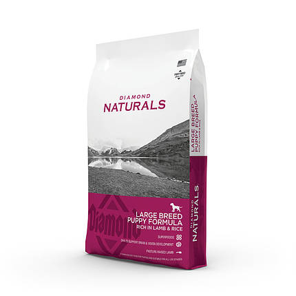 Сухий корм для цуценят Diamond Naturals Puppy Large Breed Lamb&Rice для великих порід з ягням 15 кг, фото 1