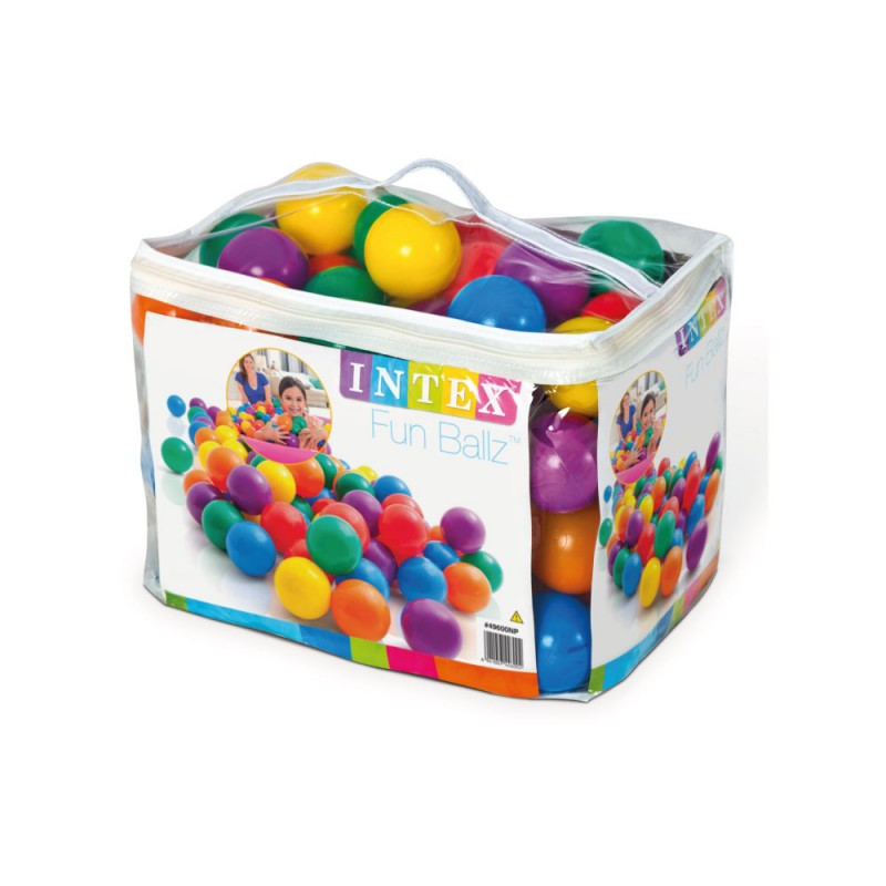 Набір кульок-м'ячиків для ігрових центрів Fun Ballz Intex 49600 (діаметр 8 см-100 шт.)