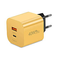 Блок питания 40W 2в1 USB-Адаптер C 40 Вт для iPhone Айфон Samsung Pixel Power Delivery type c USB A