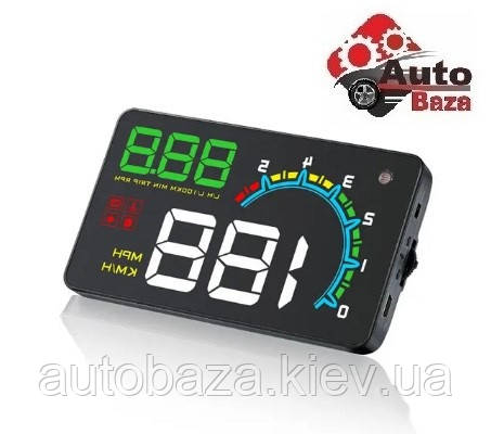 Автомобільний проекційний дисплей ZQKJ D3000 EOBD OBD2 -  цифровий Спідометр, РК-дисплей HUD проектор на лобове скло авто