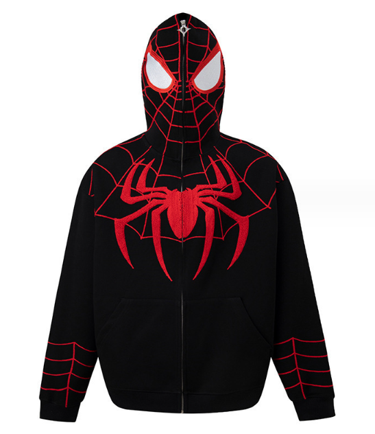 Толстовка Олімпійка Худі спайдермен людина-павук у стилі Харадзюку р. M L XL чорна, фото 1