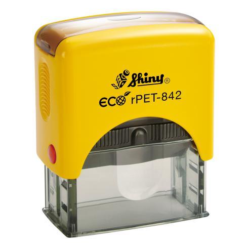 Оснастка для штампа 38х14 мм жовта, Shiny eco rPET-842