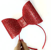 Великий червоній бант обруч Великий червоний бант обруч Ляльки 190 грн