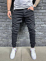 Мужские базовые джинсы зауженные (черные) молодежные удобные повседневные для парней АB9069