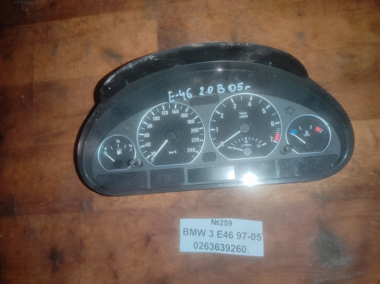 №259 Панель приборів/спідометр 0263639260 для BMW 3 E46 97-05