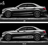 Наклейка на авто/машину дверей 2 смужки 245*12 см, стайлінг, тюнінг, фото 2