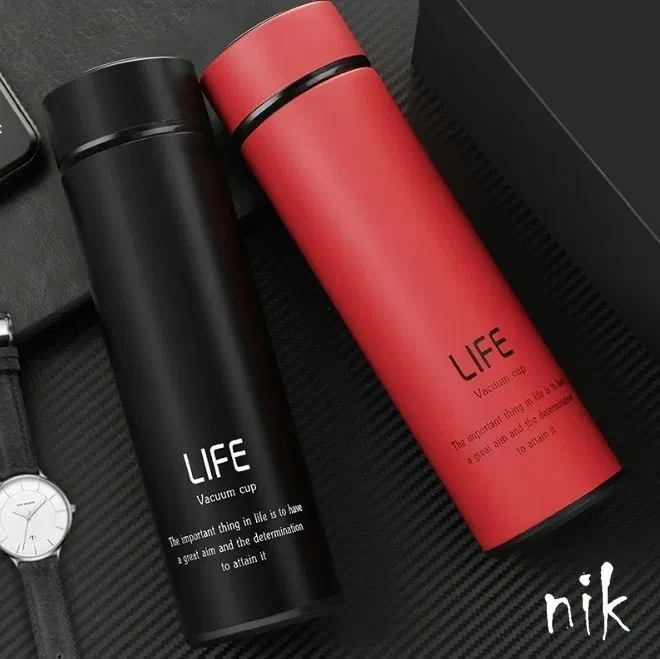 АКЦІЯ!! Стиліний дизайнерський термос 500 мл із сіточкою «Life», фото 1