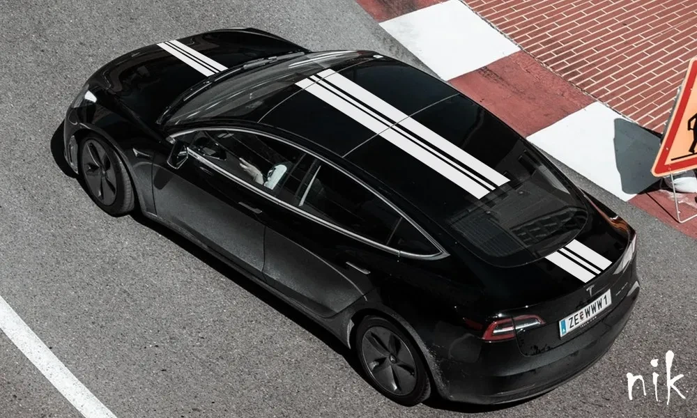 Наклейка на весь автомобіль смужки 450*20 см, тюнінг, фото 1