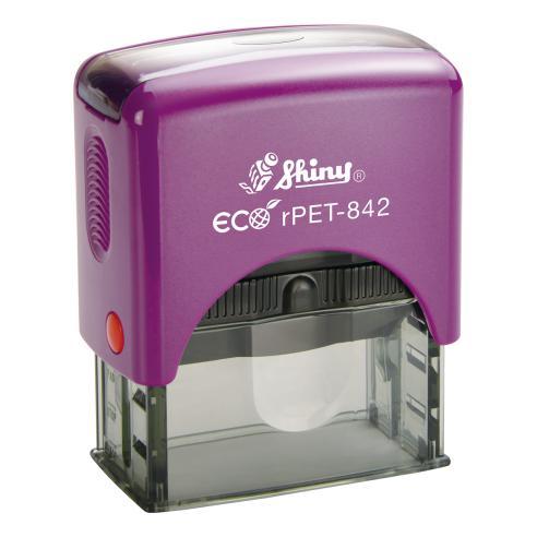 Оснастка для штампа 38х14 мм фіолетова, Shiny eco rPET-842