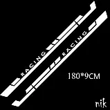 Наклейка на авто/машину дверей 2 смужки 180*9 см Racing, тюнінг, фото 3