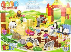 Конструктор JDLT 5096 (6 шт.) Зоопарк, 115 дет, у кор-ку, 60-45-12,5 см