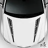 Наклейка на авто/машину капот 2 смужки 80*12 см, стайлінг, тюнінг, фото 4