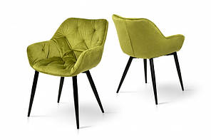 Крісло м'яке Парадіз HC-R18, чорний/ велюр капучіно, сірий,оливковий,пісочний