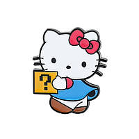 Брошь значок пин котенок Хеллоу Китти Hello Kitty металл эмаль Hello Kitty, мультяшная брошь пины