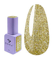 Гель-лак DNKa 0097 золотий з блискітками 12 мл