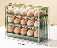 Полка контейнер для яиц в холодильник. Лоток подставка для хранения яиц на 30 шт. Органайзер для холодильника