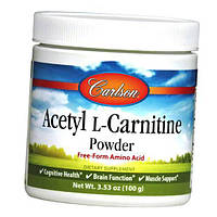 Ацетил L Карнитин в порошке Acetyl L-Carnitine Powder Carlson Labs 100г (72353003)