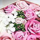 Набір подарунковий букет троянд з мила в подарунковій коробці / Набір квітів мила ручна робота, фото 7
