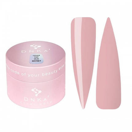 Топ гель-лаку камуфлюючий без липкого шару DNKa Cover Top Old Money нюд з рожевим підтоном 30 мл, фото 1