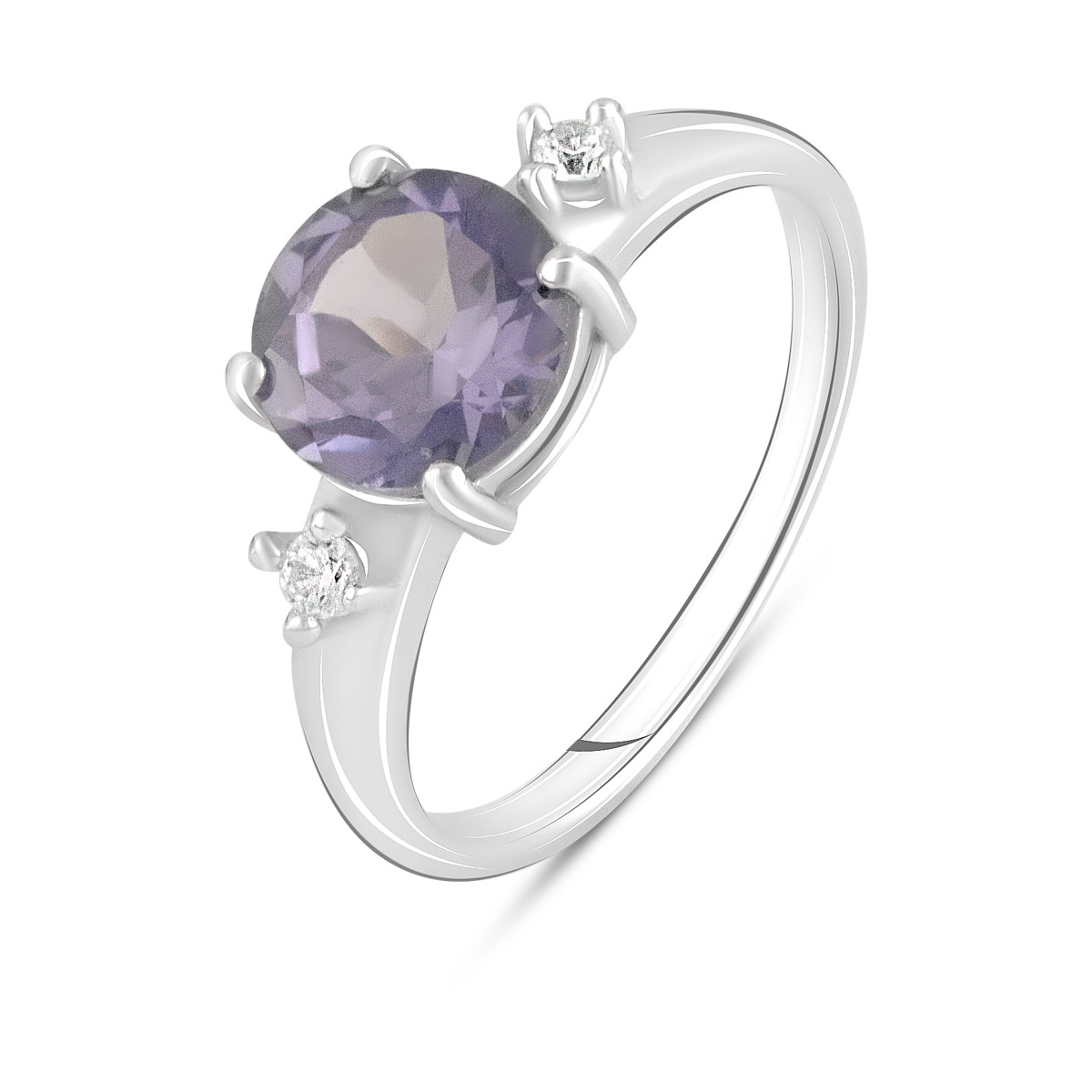 Срібне кільце ortex з александритом 2.657ct, вага виробу 3,14 г (2029236) 18.5 розмір 2.9, 17.5