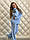 В'язаний костюм зі штанами палаццо блакитного кольору для дівчаток 122-158 р, фото 3