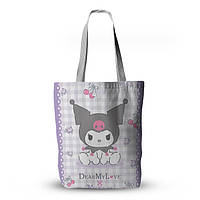 Экосумка шопер Bioworld Куроми Kuromi Моя Мелодия Onegai My Melody Dear My Love 33х39см (23248)