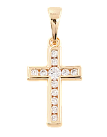 Кулон Xuping M&L Цвет 18К "Крест с цирконием" для цепочки до 5мм