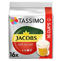 Кава в капсулах TASSIMO Jacobs Café au Lait Тассімо 16 порцій.