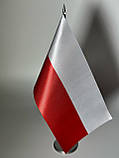Настільний прапор Польщі з металевим утримувачем, фото 2