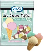 Желейные конфеты Мороженое в стаканчике БЕЗ ГЛЮТЕНА Vidal Ice Cream Softies 100г Испания